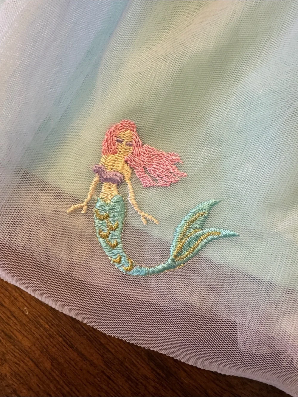 Zunie Girl Light Blue & Pink Mermaid Tulle Dress